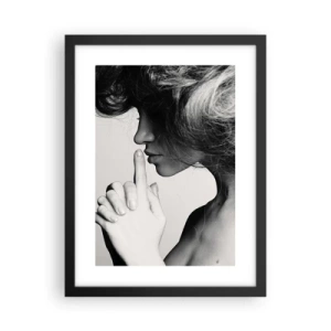 Plagát v čiernom ráme - Zahľadená do seba - 30x40 cm