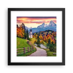 Plagát v čiernom ráme - Úplne ideálna krajina - 30x30 cm