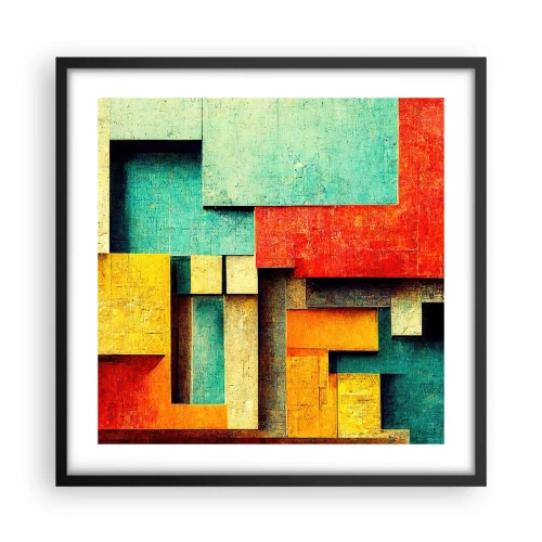 Plagát v čiernom ráme - Festival pravých uhlov - 50x50 cm