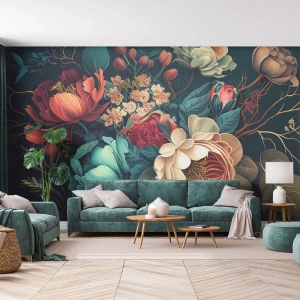 Fototapeta na mieru Premium Sand - Pôvab 19. storočia - Kvety, Shabby Chic, klasické