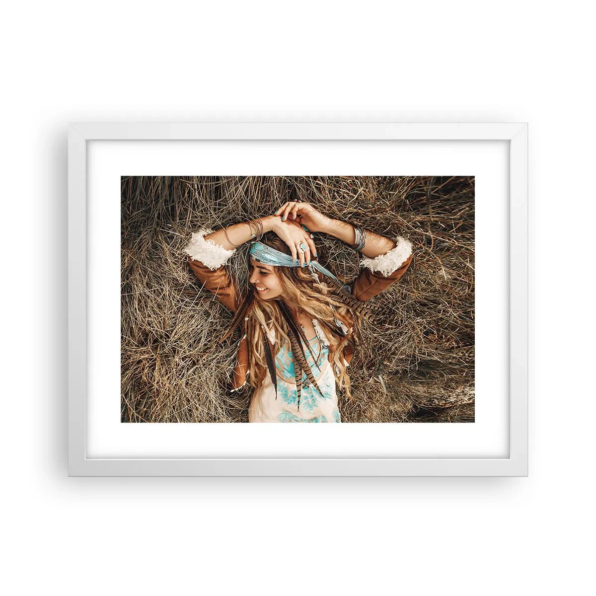 Plagát v bielom ráme - Na ceste do leta lásky - 40x30 cm