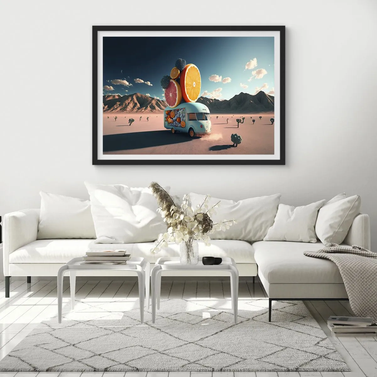 Plagát v čiernom ráme - Chuť prázdnin - 50x40 cm