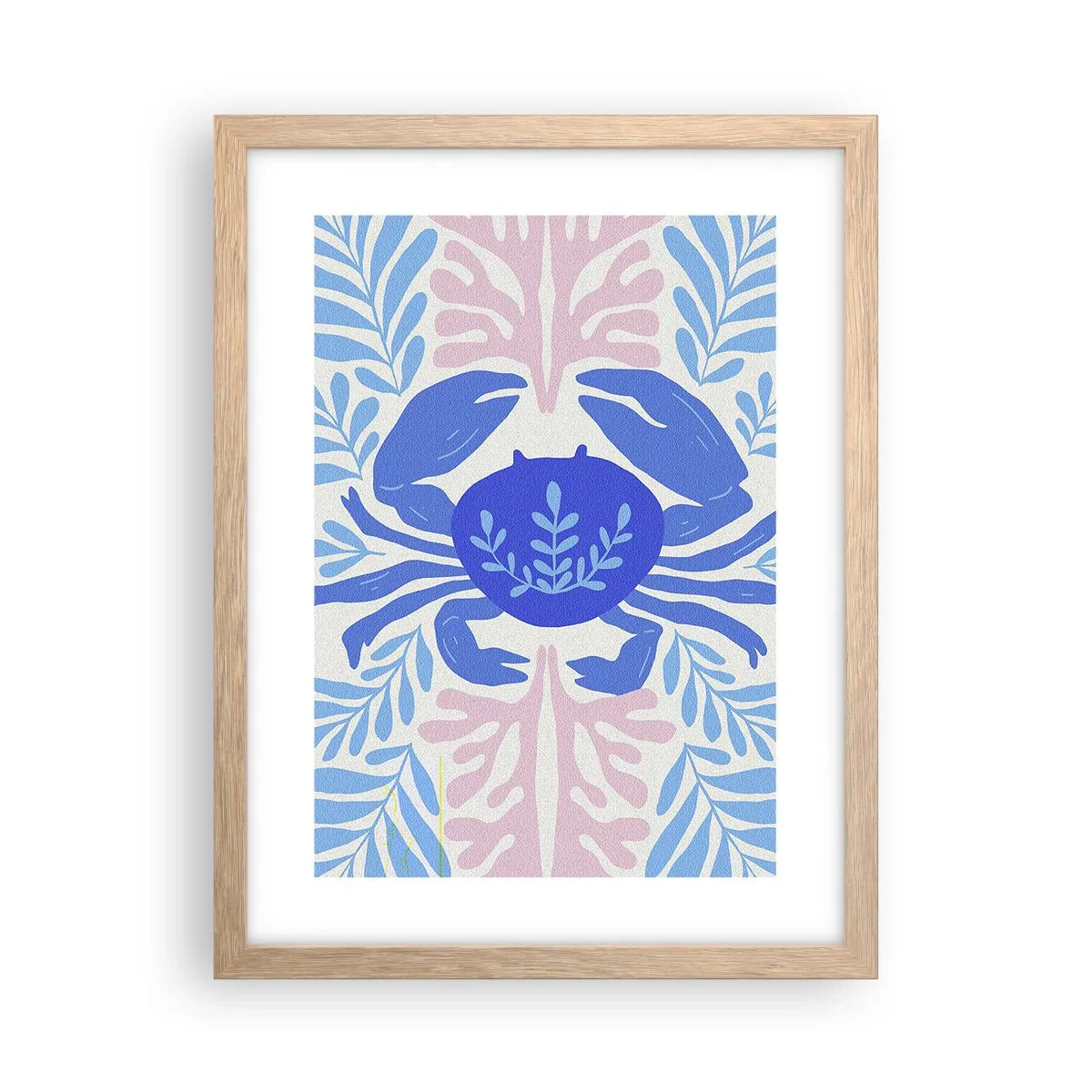 Plagát v ráme zo svetlého duba - Ako morský kvet - 30x40 cm