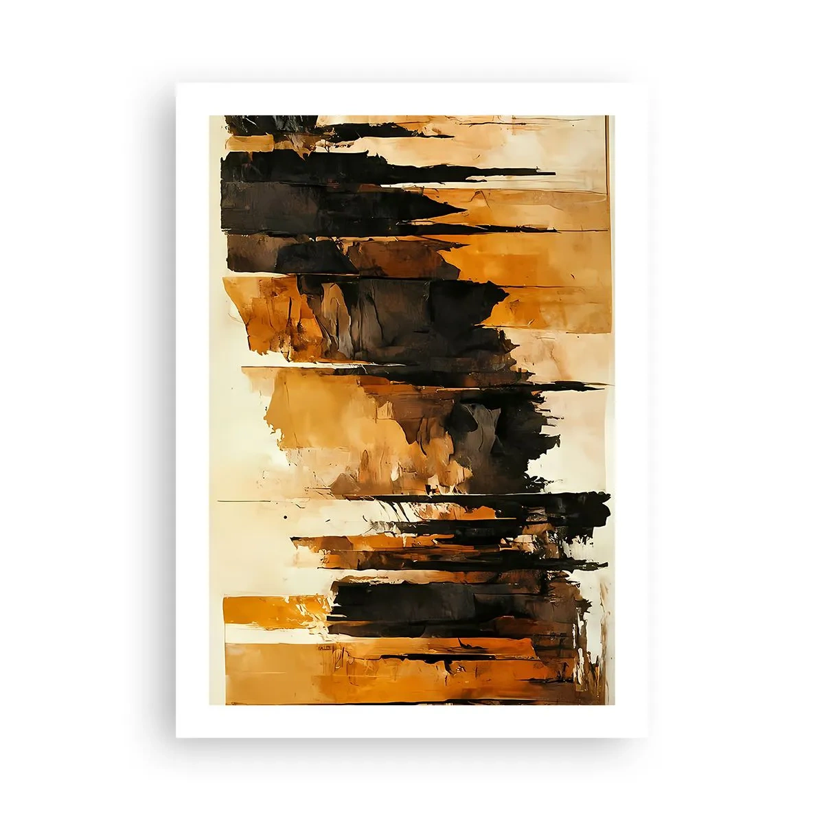 Plagát - Harmónia čiernej a zlatej - 50x70 cm