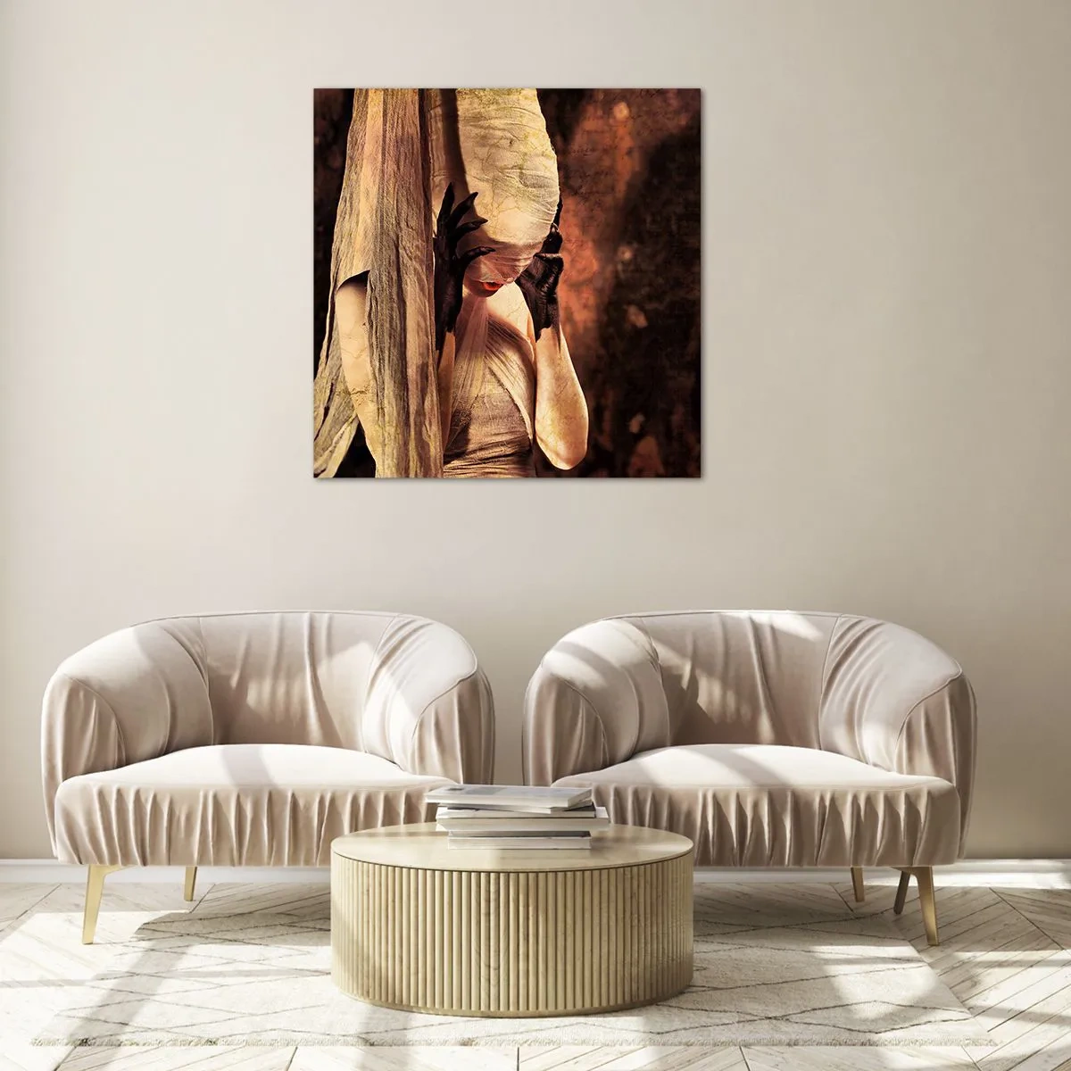 Obraz na skle - Medzi dobrom a zlom - 60x60 cm