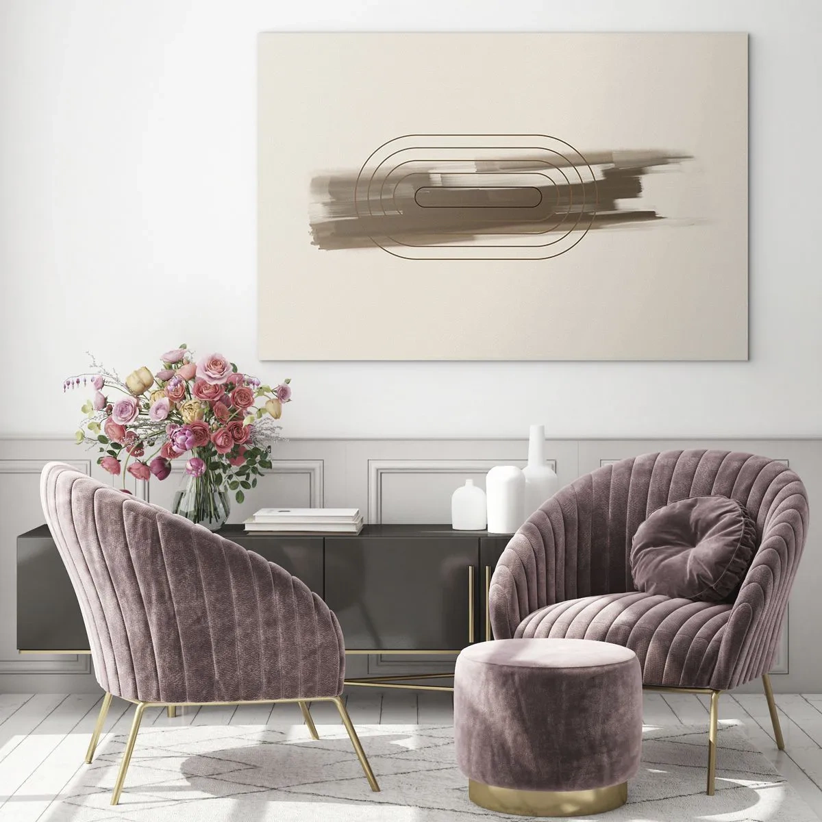 Obraz na skle - Závan šedej - 120x80 cm