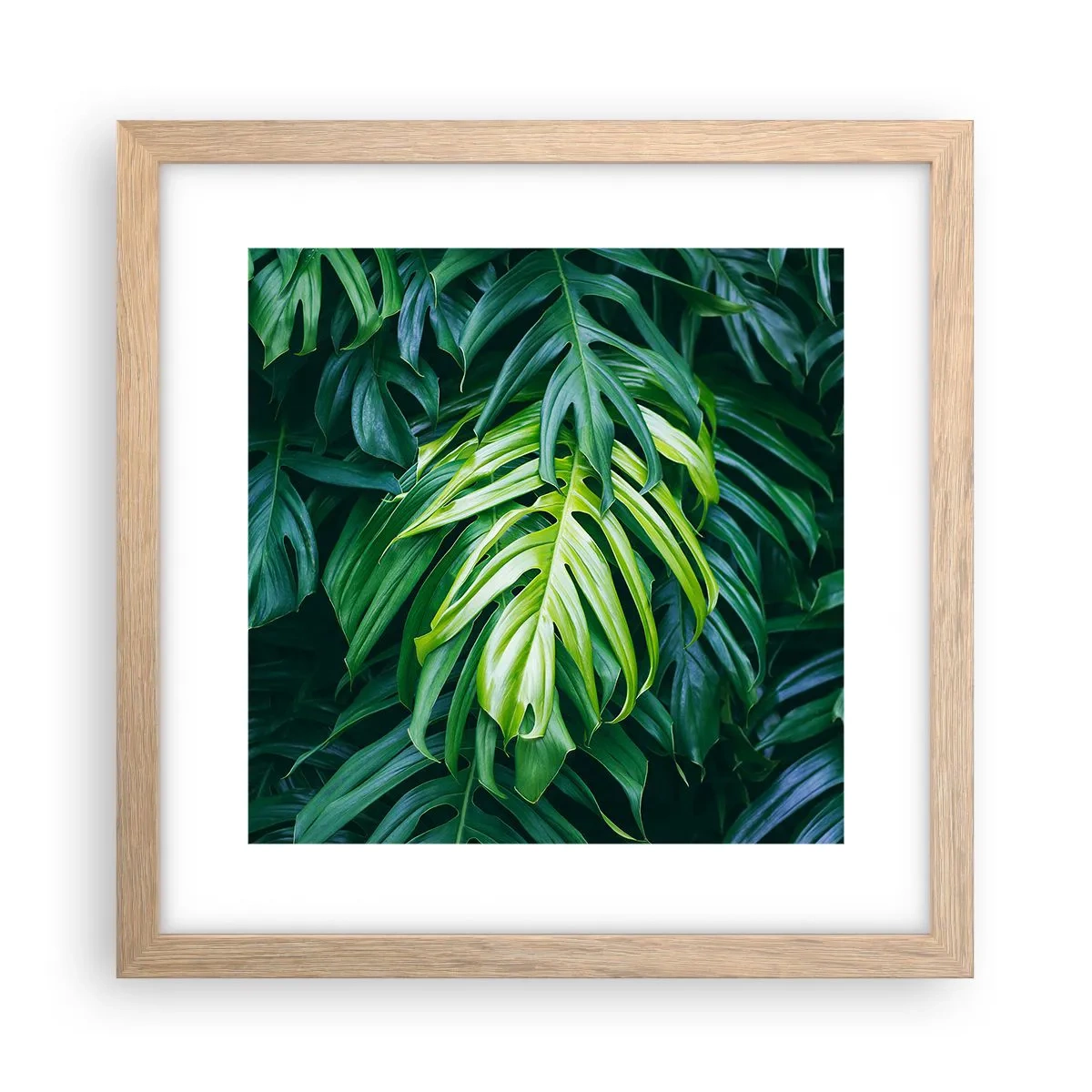 Plagát v ráme zo svetlého duba - Ponoriť sa do sviežosti - 30x30 cm