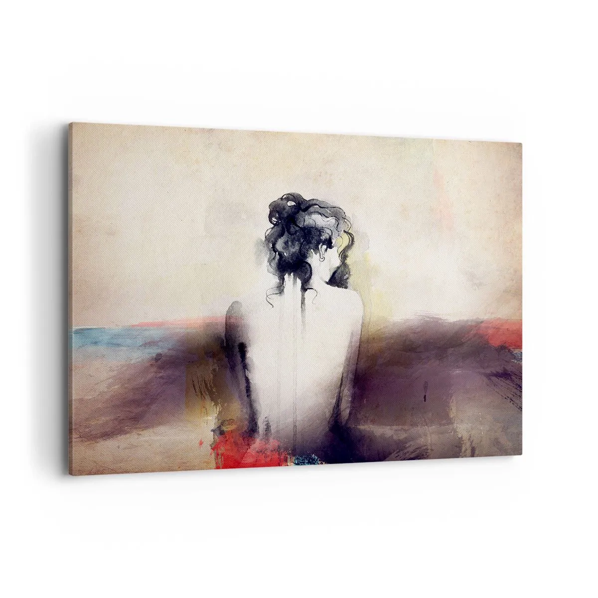 Obraz na plátne - Jemné línie, oválne tvary - 100x70 cm