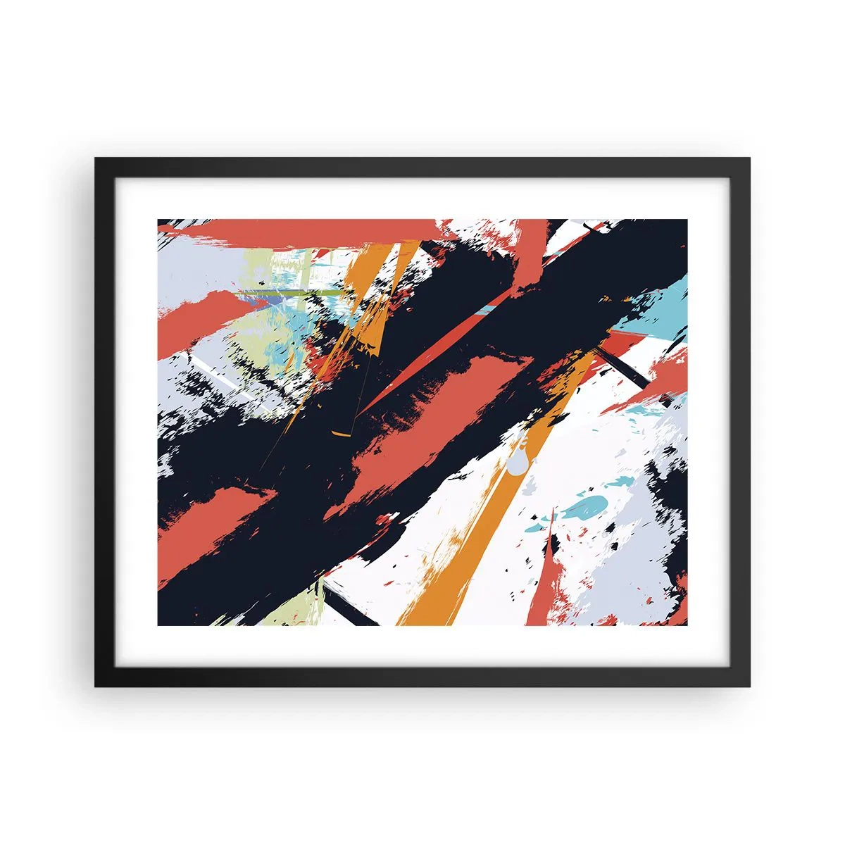 Plagát v čiernom ráme - Dynamická kompozícia - 50x40 cm