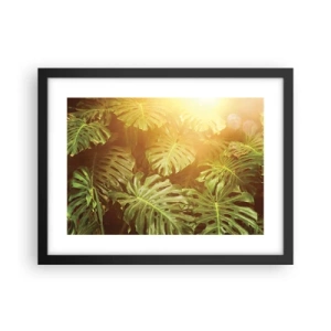 Plagát v čiernom ráme - Vstúpiť do zelene… - 40x30 cm