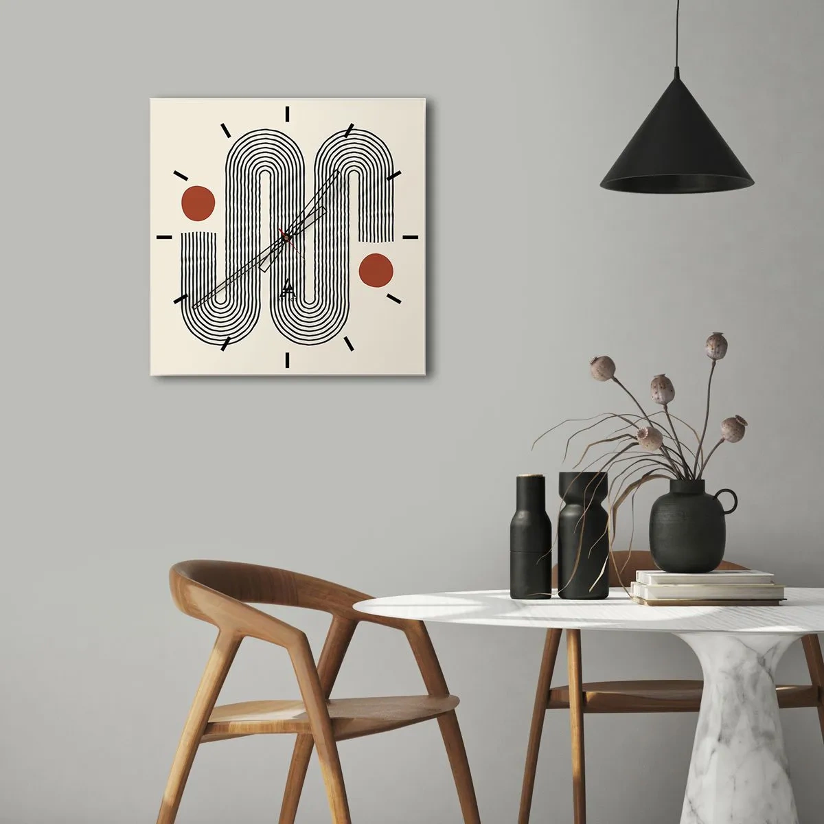 Nástenné hodiny - Od začiatku do konca - 40x40 cm