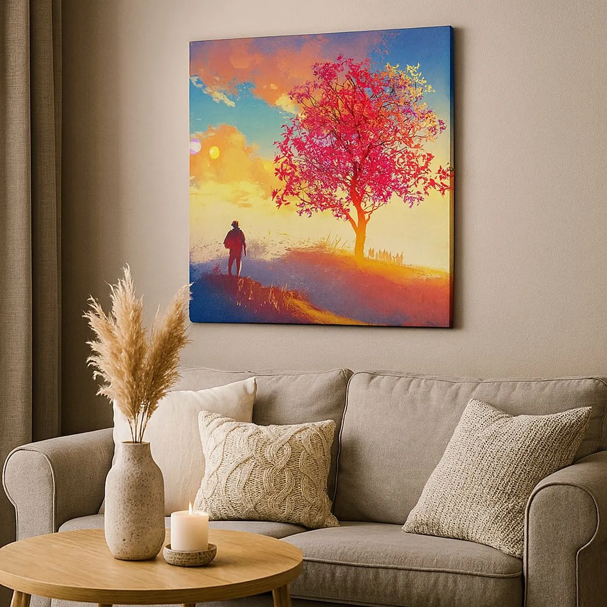 Obraz na plátne - Pútnik pri cieli - 30x30 cm