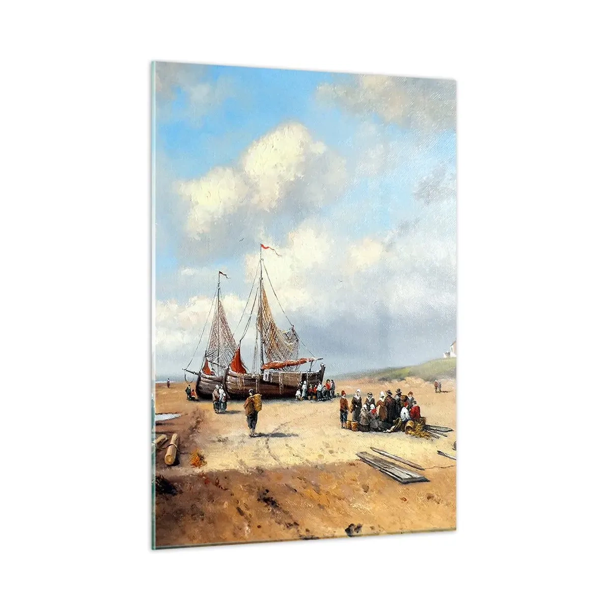 Obraz na skle - Po úspešnom rybolove - 50x70 cm