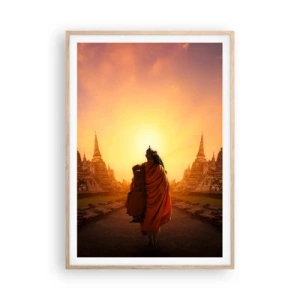 Plagát v ráme zo svetlého duba - V kľude večnosťou - 70x100 cm