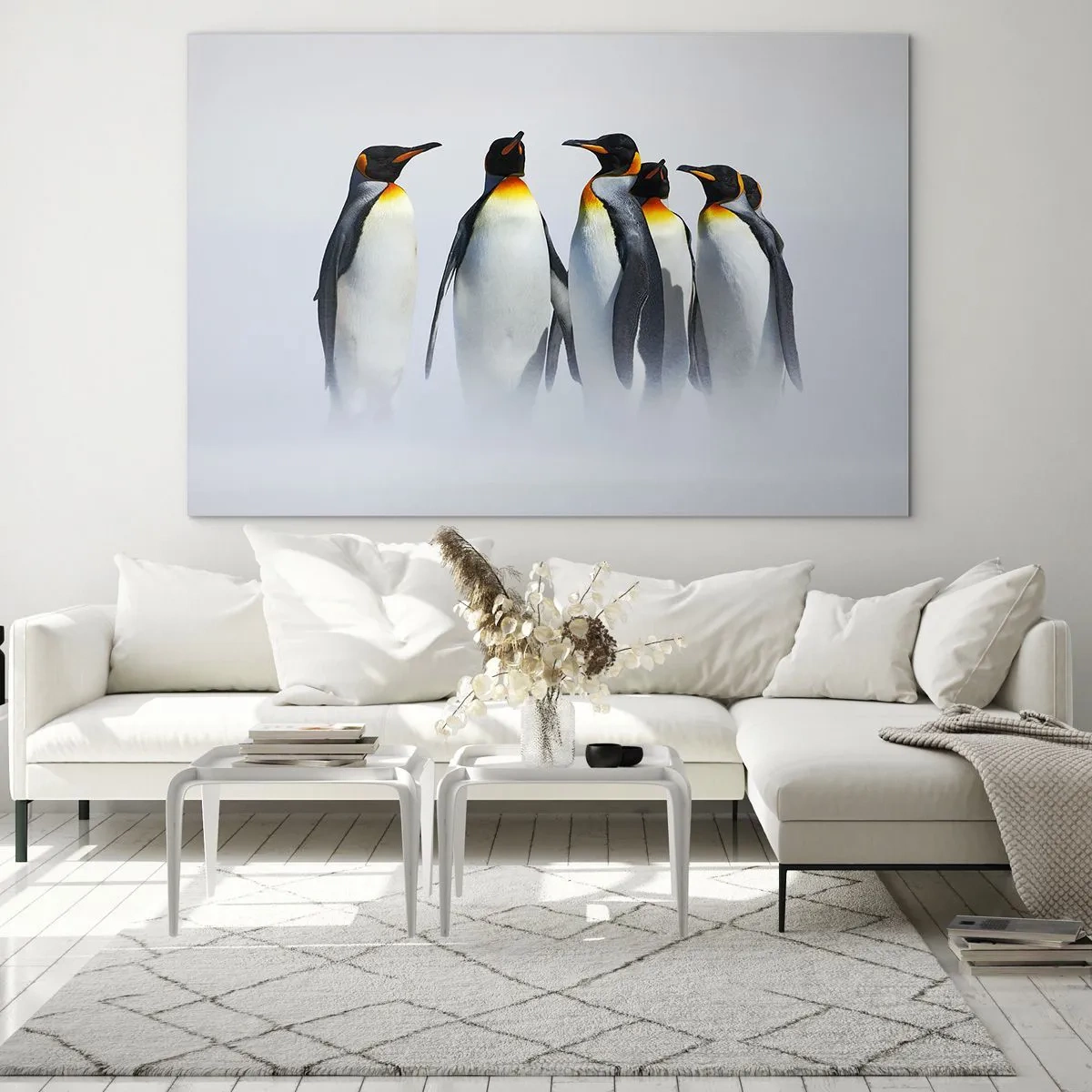 Obraz na skle - Stretnutie vo večerných róbach - 120x80 cm
