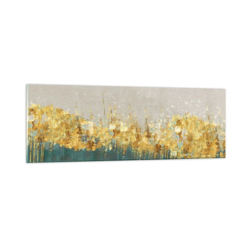 Obraz na skle - Zlatá hranica - 90x30 cm