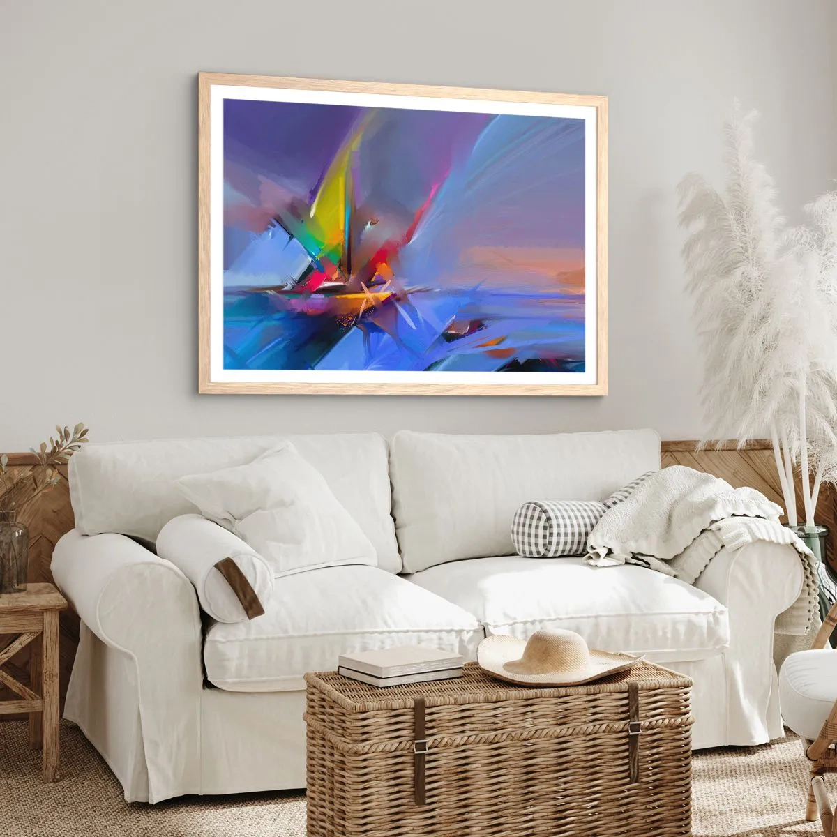 Plagát v ráme zo svetlého duba - Preletela ako vták - 91x61 cm