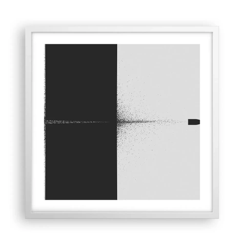 Plagát v bielom ráme - Priamo k cieľu - 50x50 cm