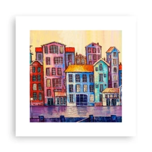 Plagát - Mesto ako z rozprávky - 30x30 cm