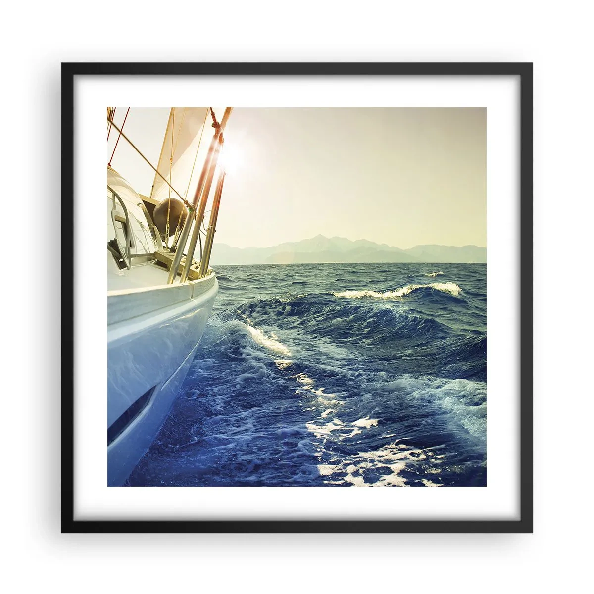 Plagát v čiernom ráme - Za dobrodružstvom - 50x50 cm