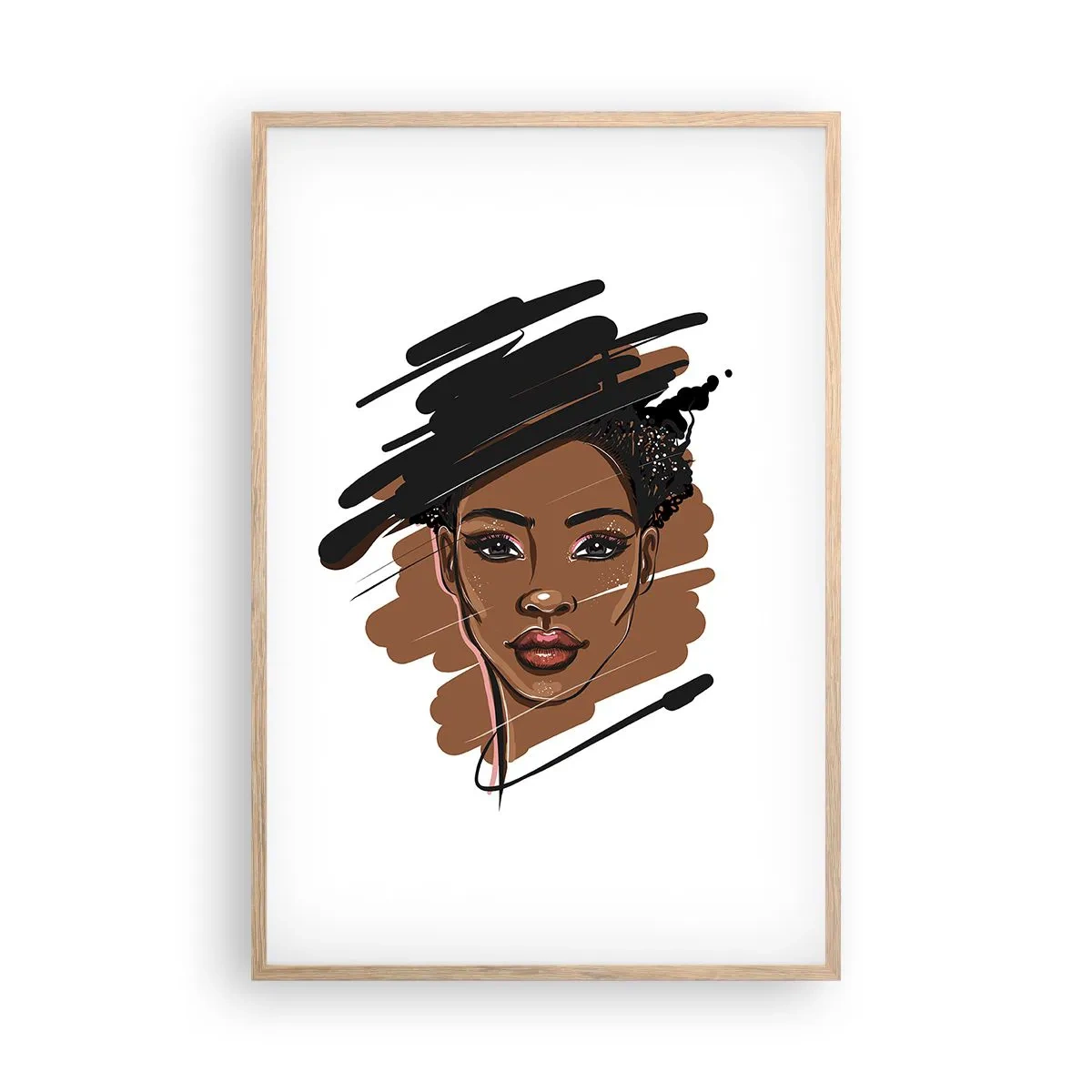 Plagát v ráme zo svetlého duba - Sladká ako čokoláda - 61x91 cm