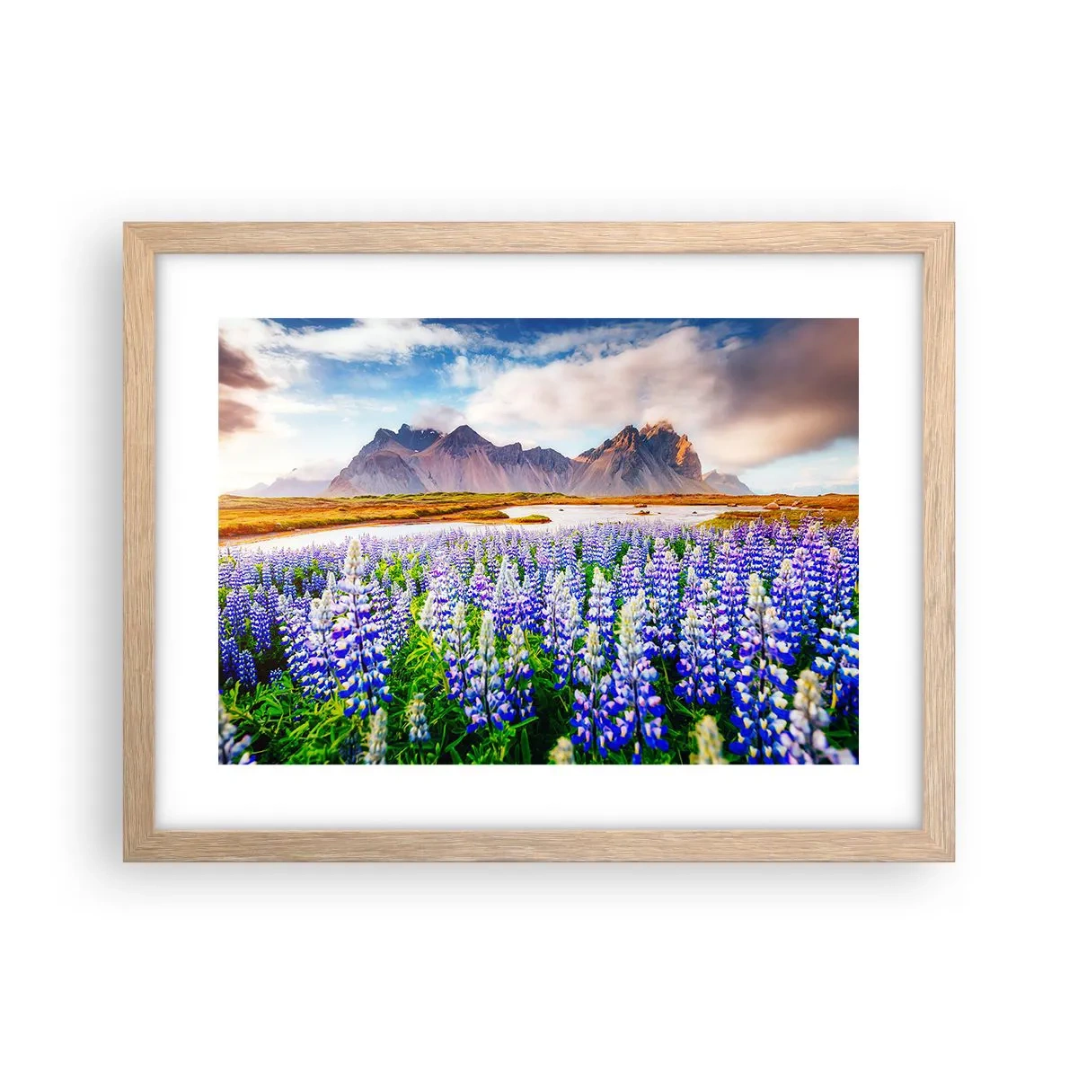 Plagát v ráme zo svetlého duba - Sila a prísnosť vedľa miernosti - 40x30 cm