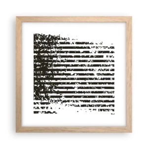 Plagát v ráme zo svetlého duba - Rytmus a šum - 30x30 cm