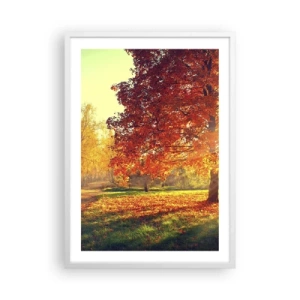 Plagát v bielom ráme - Červené je krásne - 50x70 cm