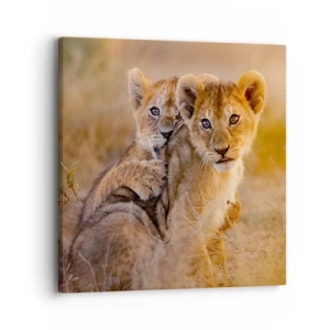 Obraz na plátne - Nevyrušovať! Hrajme sa - 30x30 cm