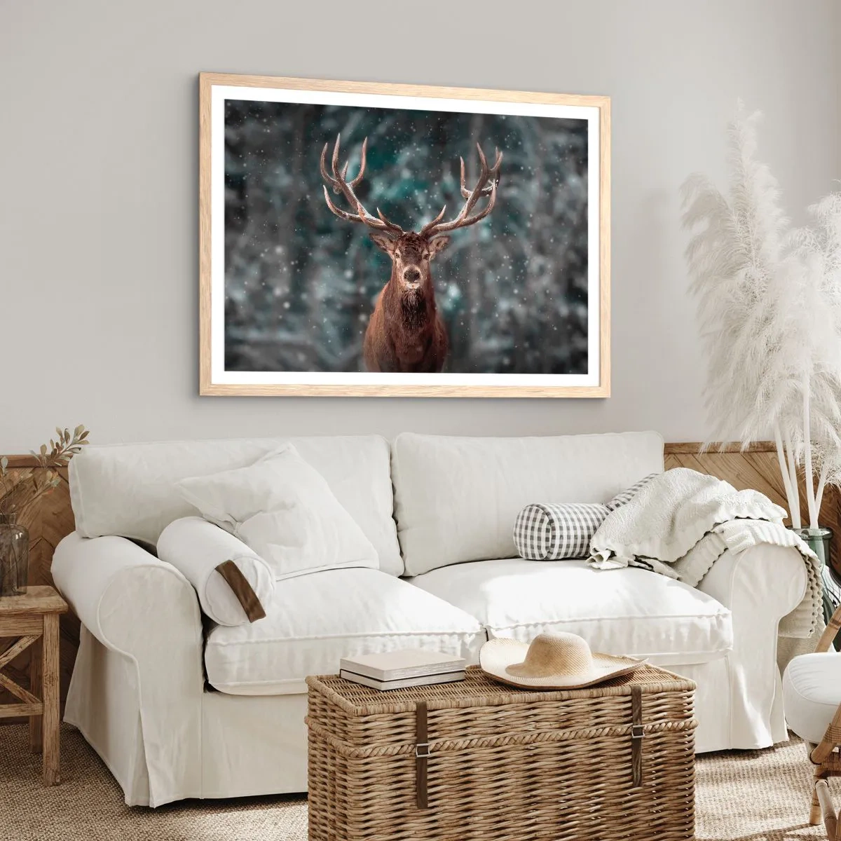 Plagát v ráme zo svetlého duba - Skutočný kráľ lesa - 91x61 cm