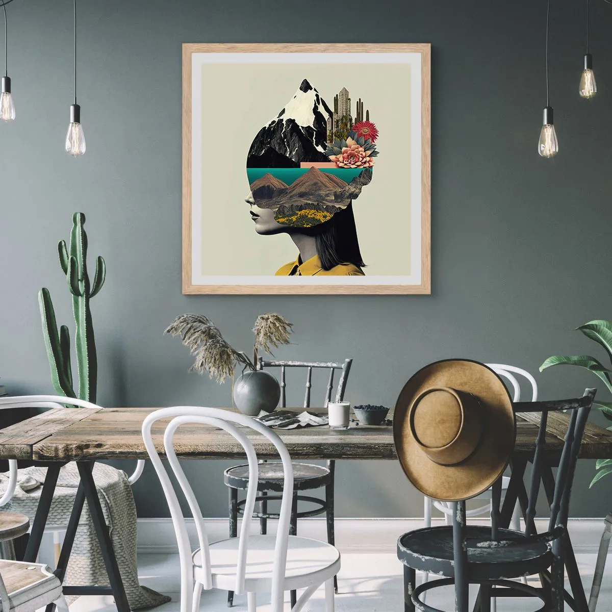 Plagát v ráme zo svetlého duba - Žena – vždy tajomstvo - 60x60 cm