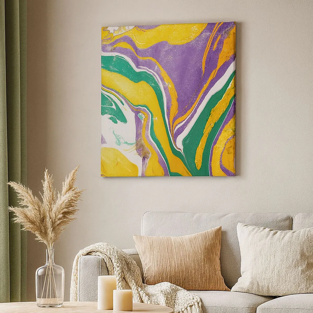 Obraz na plátne - Vlny farieb - 30x30 cm