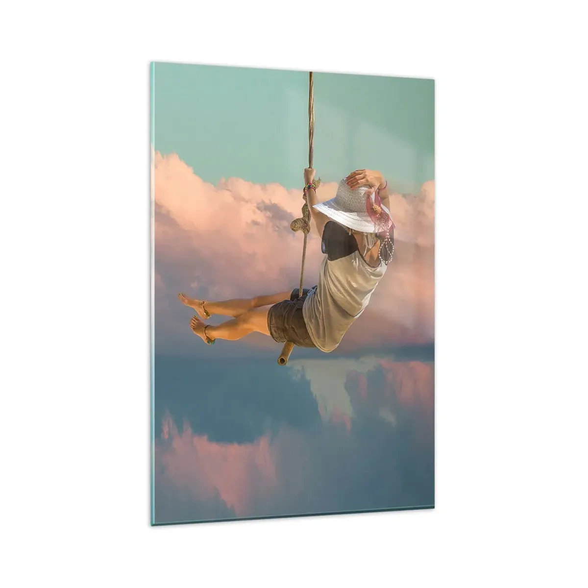 Obraz na skle - Hra v oblakoch - 80x120 cm