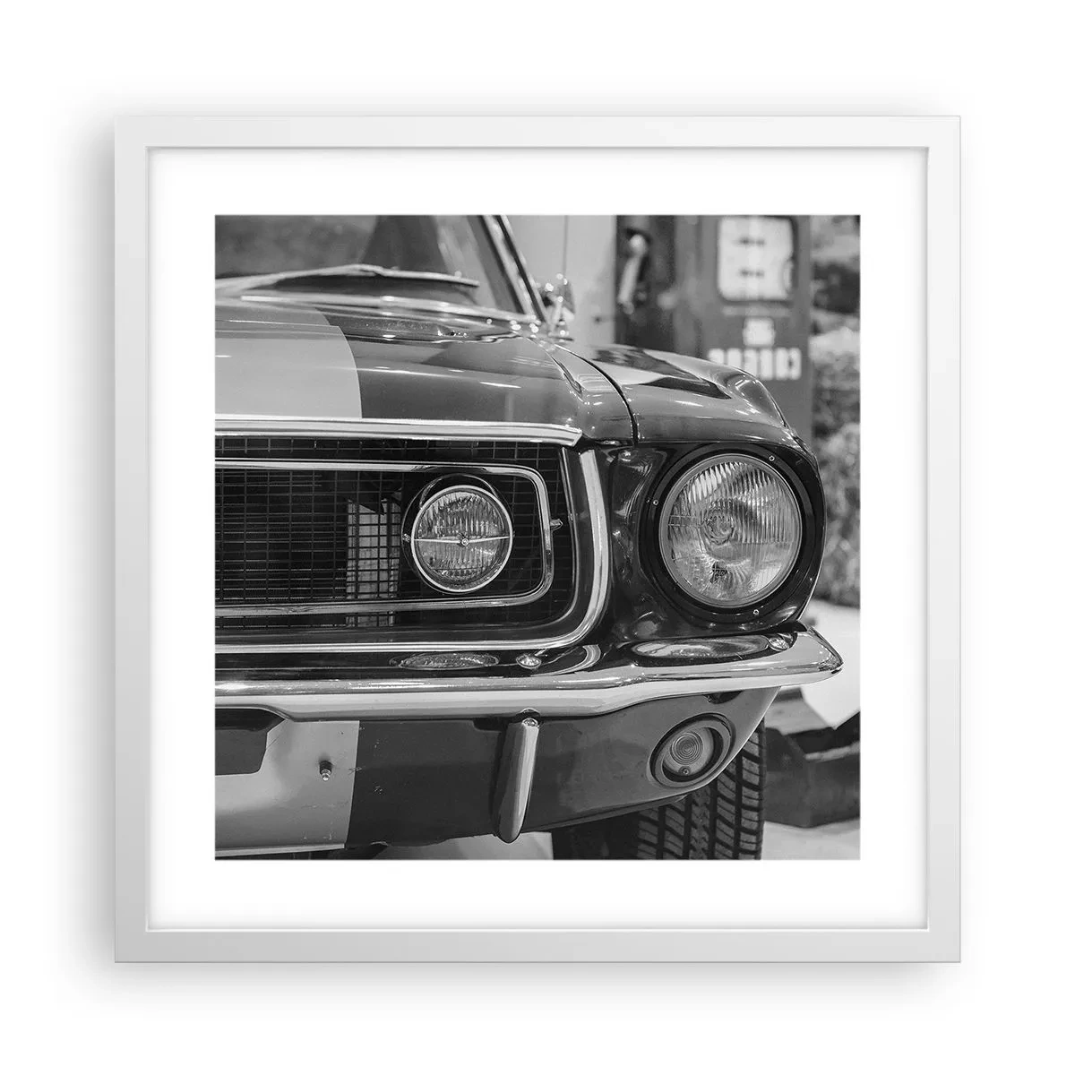 Plagát v bielom ráme - Divoká jazda - 40x40 cm