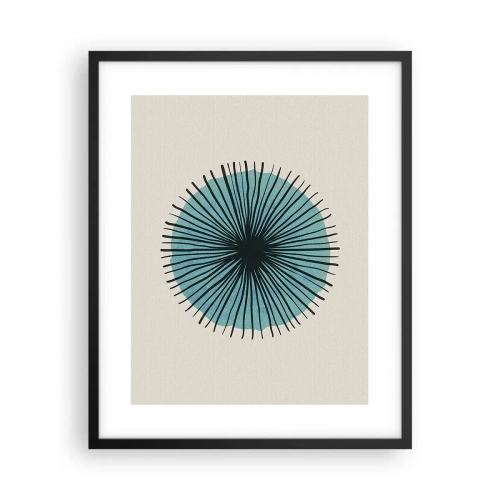 Plagát v čiernom ráme - Žiariaca modrá - 40x50 cm