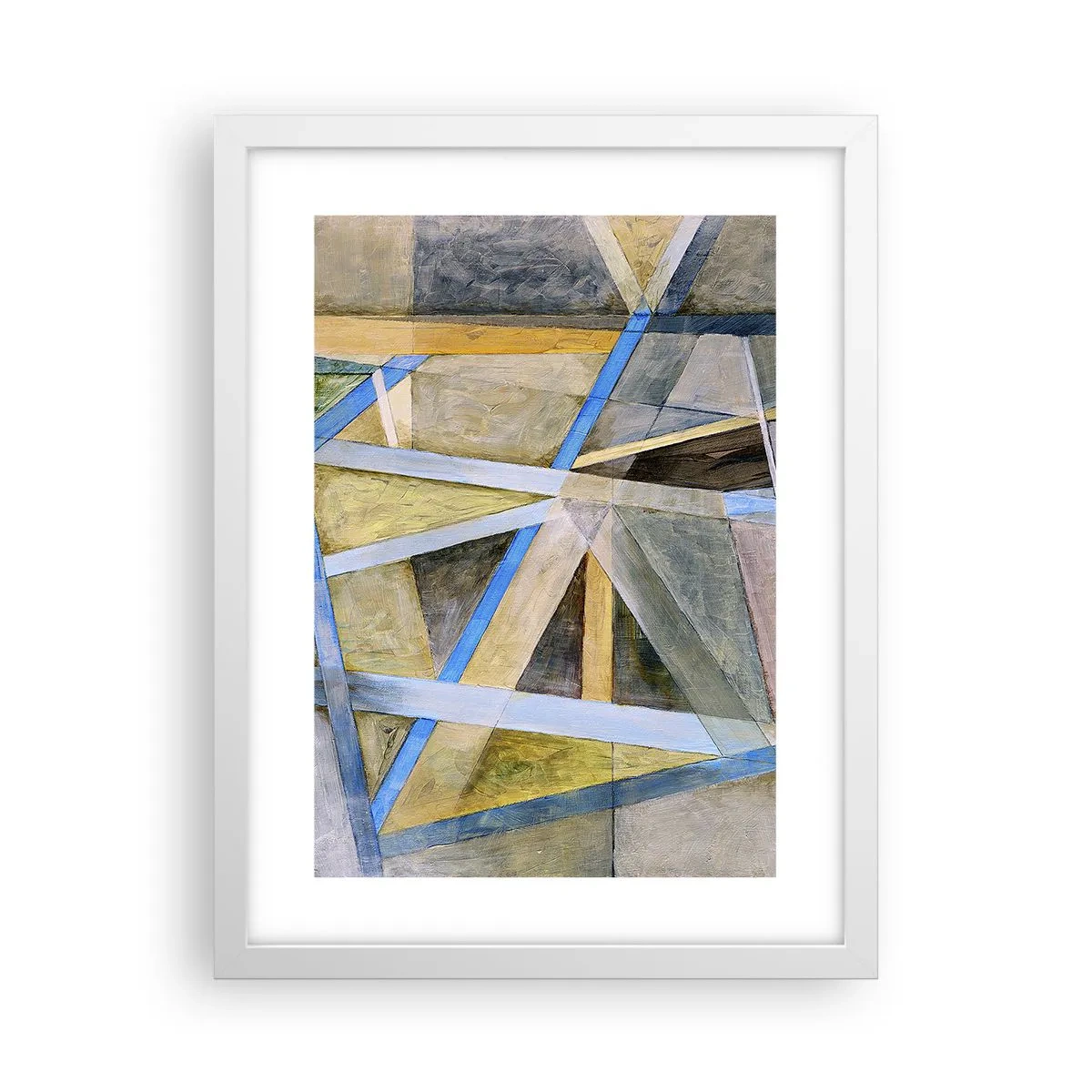 Plagát v bielom ráme - Priamo alebo diagonálne? - 30x40 cm