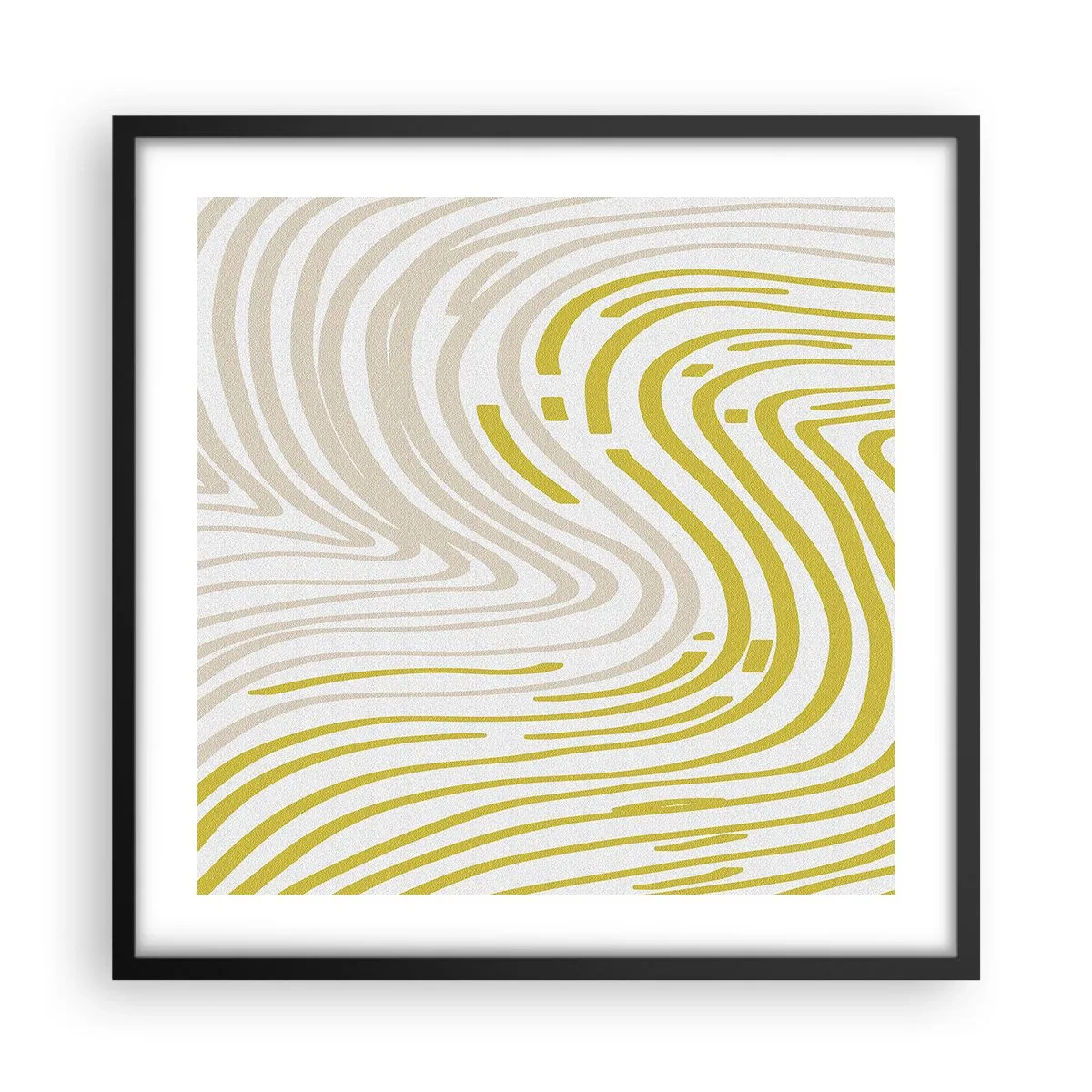 Plagát v čiernom ráme - Kompozícia s miernym ohybom - 50x50 cm
