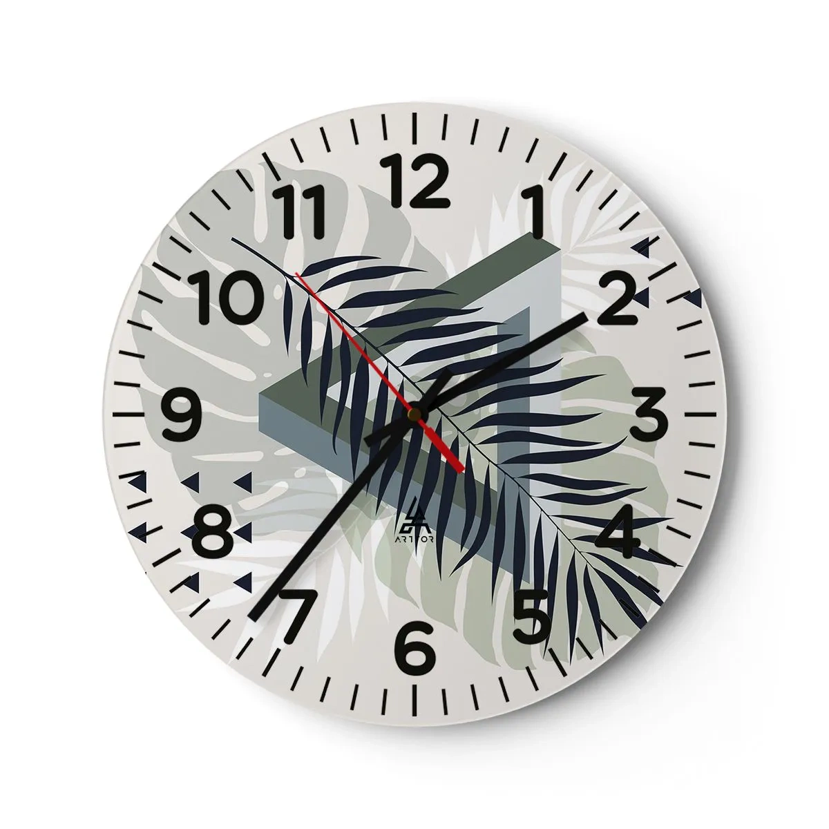 Nástenné hodiny - Príroda a geometria – dva poriadky? - 30x30 cm