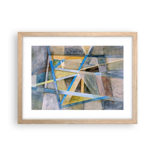 Plagát v ráme zo svetlého duba - Priamo alebo diagonálne? - 40x30 cm