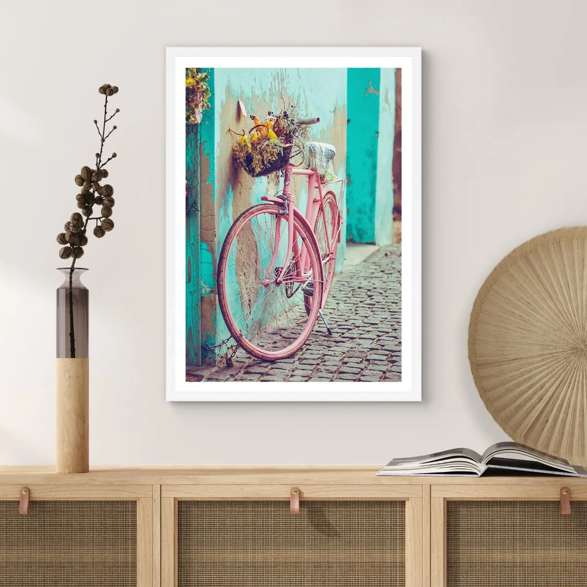 Plagát v bielom ráme - Hneď sa vrátim - 70x100 cm