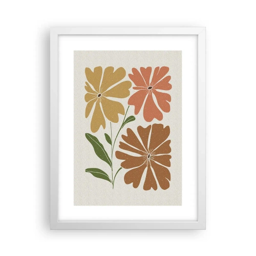 Plagát v bielom ráme - Príroda a geometria - 30x40 cm