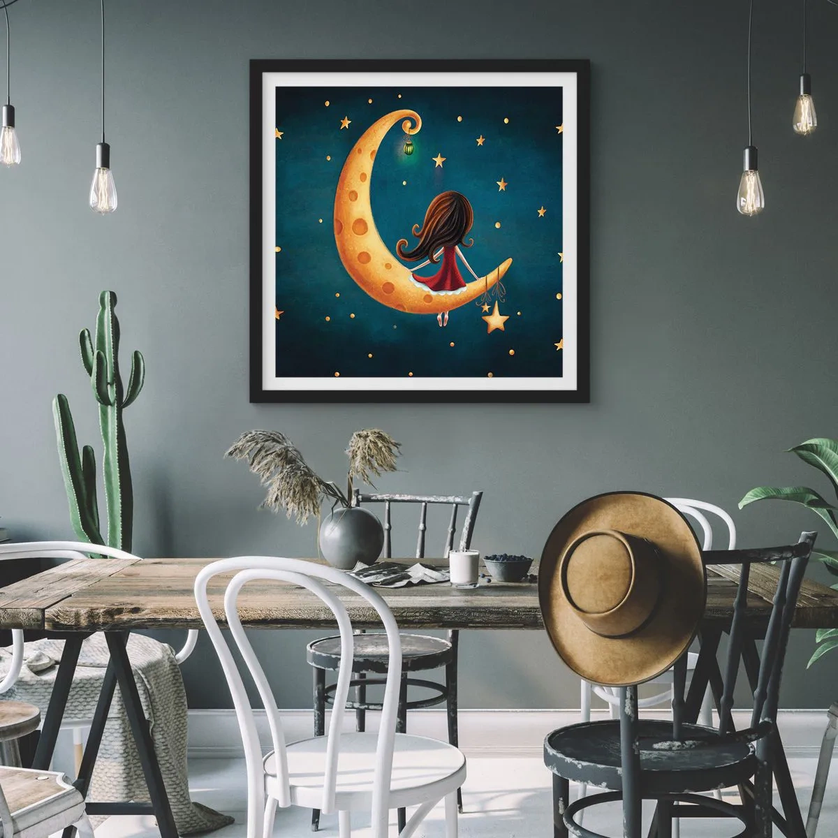 Plagát v čiernom ráme - Kedysi dávno… - 50x50 cm