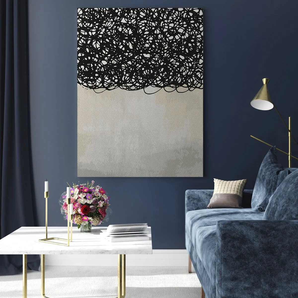 Obraz na skle - Víriace abstrakcie - 50x70 cm