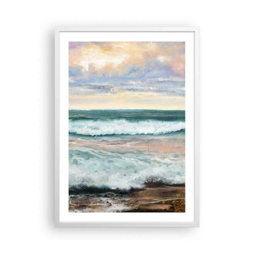 Plagát v bielom ráme - Tu uhladíš dušu - 50x70 cm