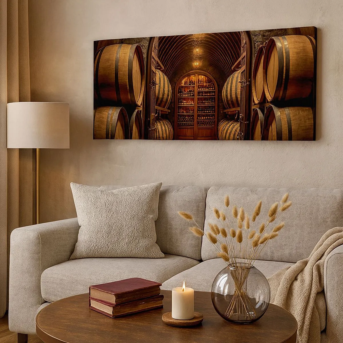 Obraz na plátne - Nádherná pivnica - 100x40 cm