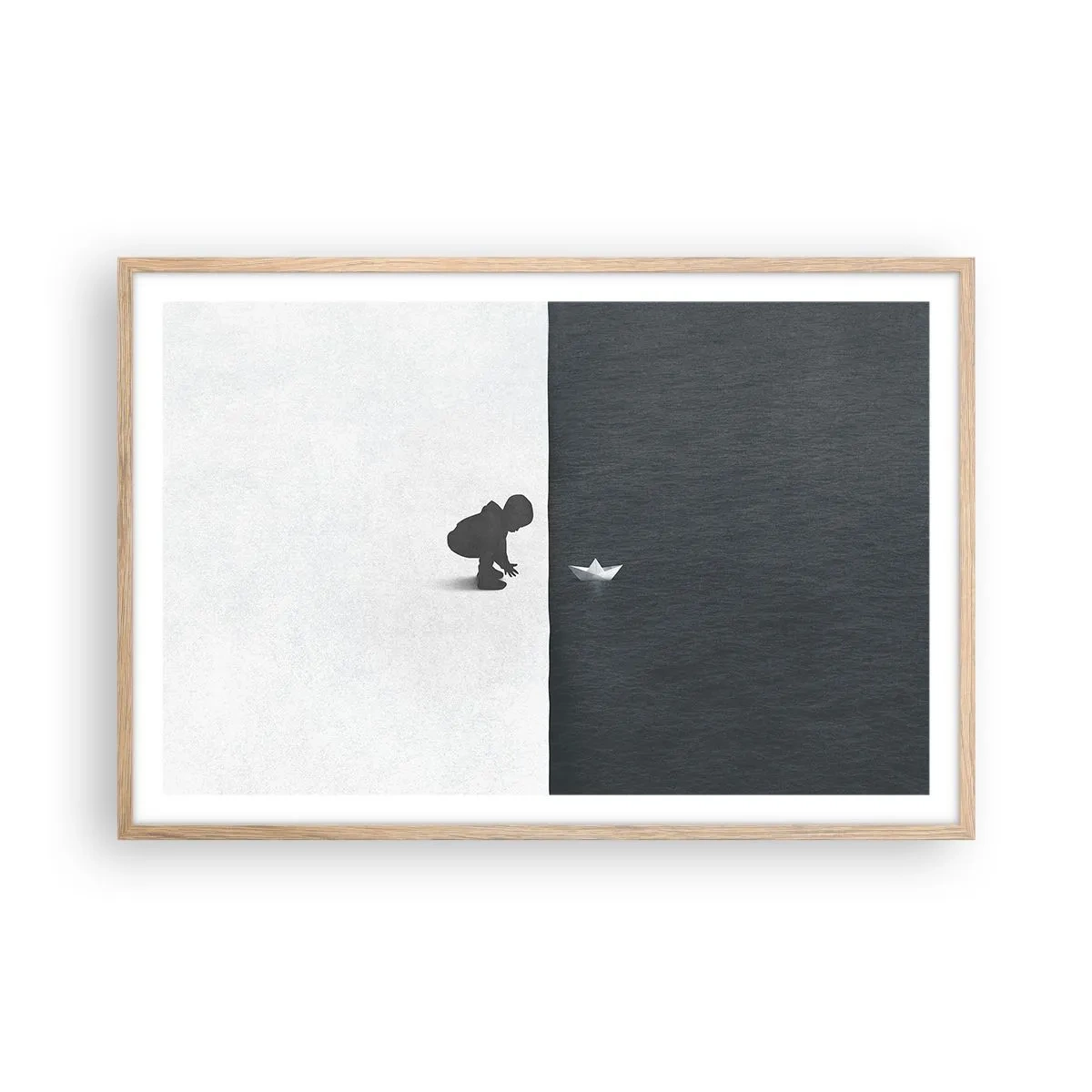 Plagát v ráme zo svetlého duba - Veľká výprava - 91x61 cm