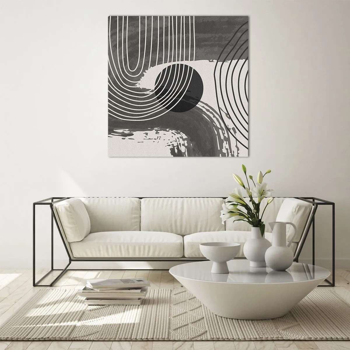 Obraz na skle - Ovál víťazí - 30x30 cm