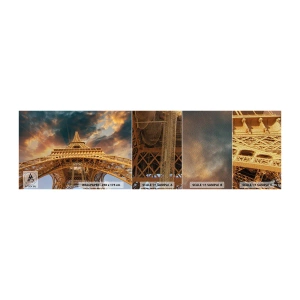 Vzorka fototapety Premium Sand - Ako ľudstvo dosiahlo nebo - Eiffelova veža, Architektúra, Paríž - 100x30 cm