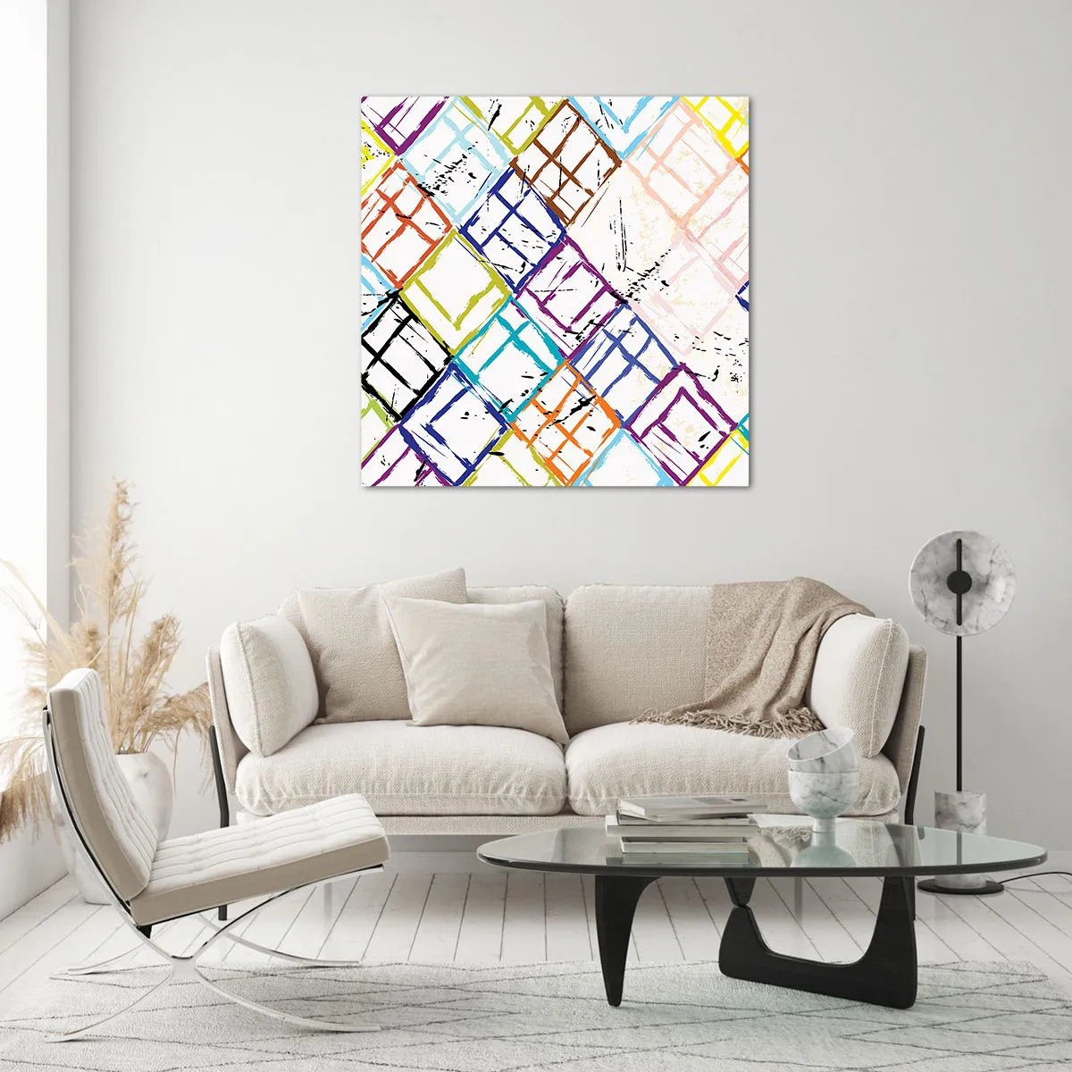 Obraz na skle - Bunky na prenájom - 40x40 cm