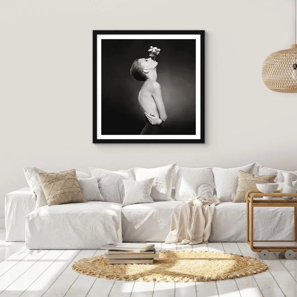 Plagát v čiernom ráme - Excentrická elegancia - 50x50 cm